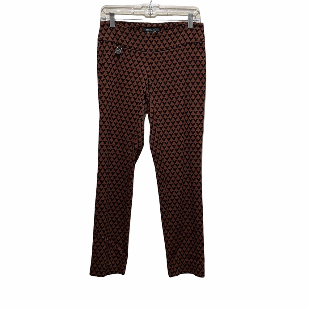 Raffinalla Skinny Leg Pants Brown and Black Print Size 10